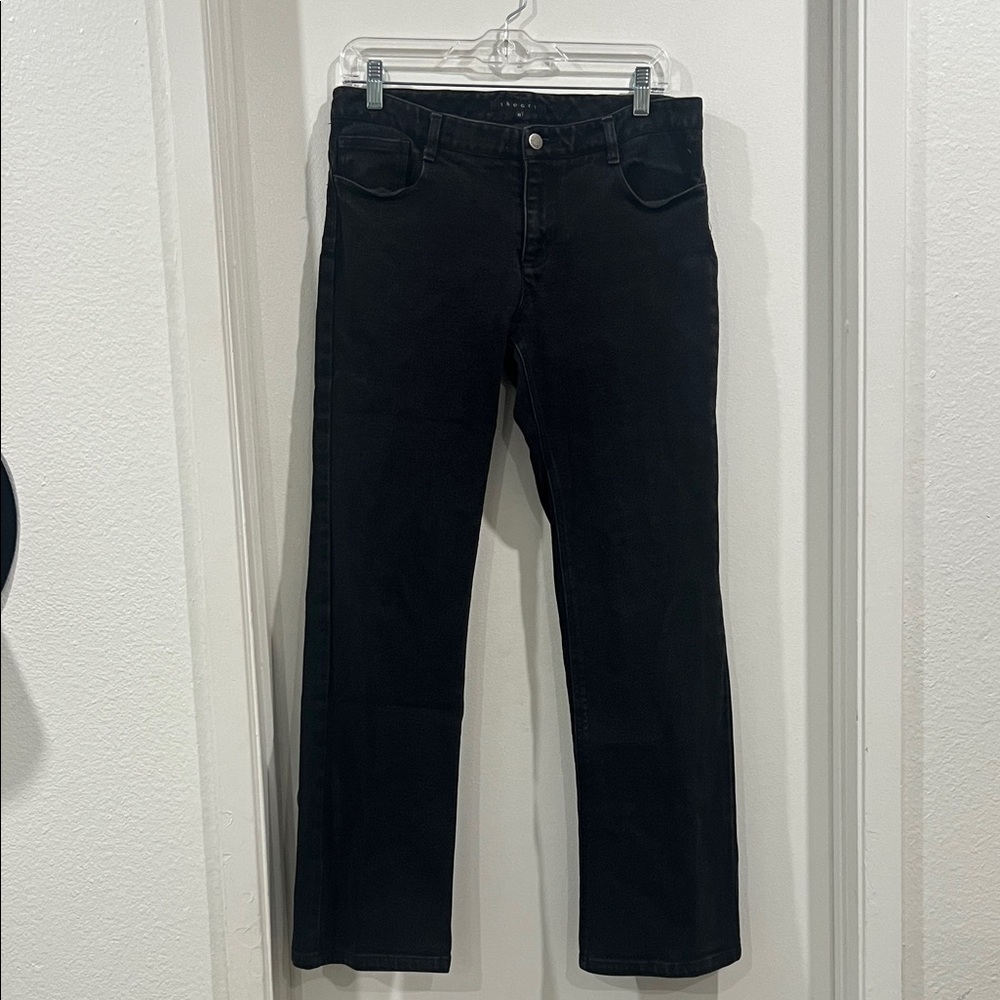 Theory Women's Black Straight Leg Denim Jeans Size 10
